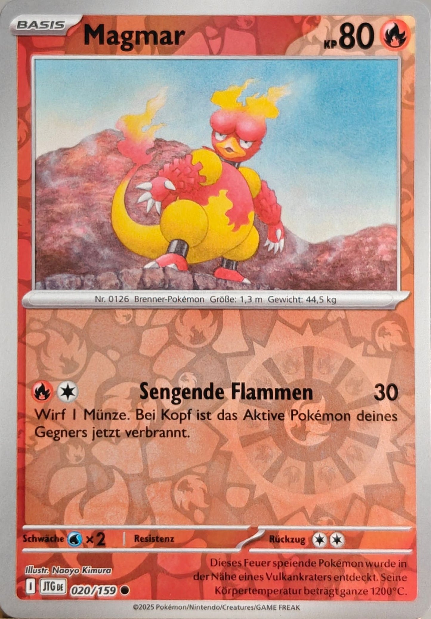 Magmar - JTG 020/159 - Reverse Holo - Common DE