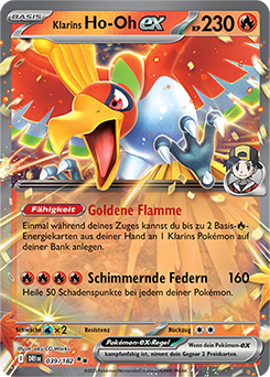 Klarins Ho-Oh EX - DRI 039/182 - Holo - Double Rare DE