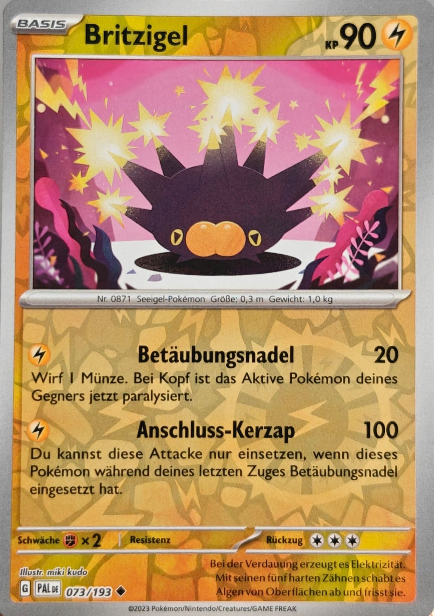 Britzigel - PAL 073/193 - Reverse Holo - Uncommon DE