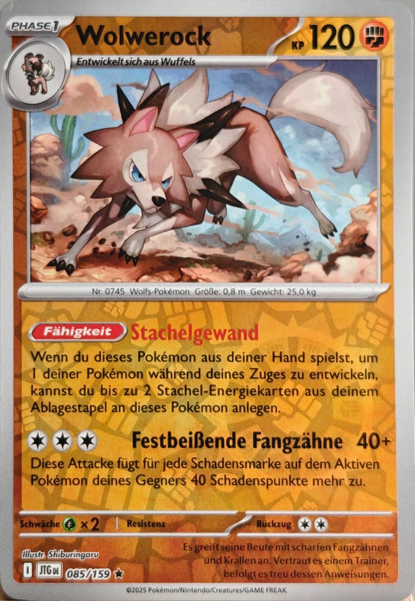 Wolwerock - JTG 085/159 - Reverse Holo - Rare DE