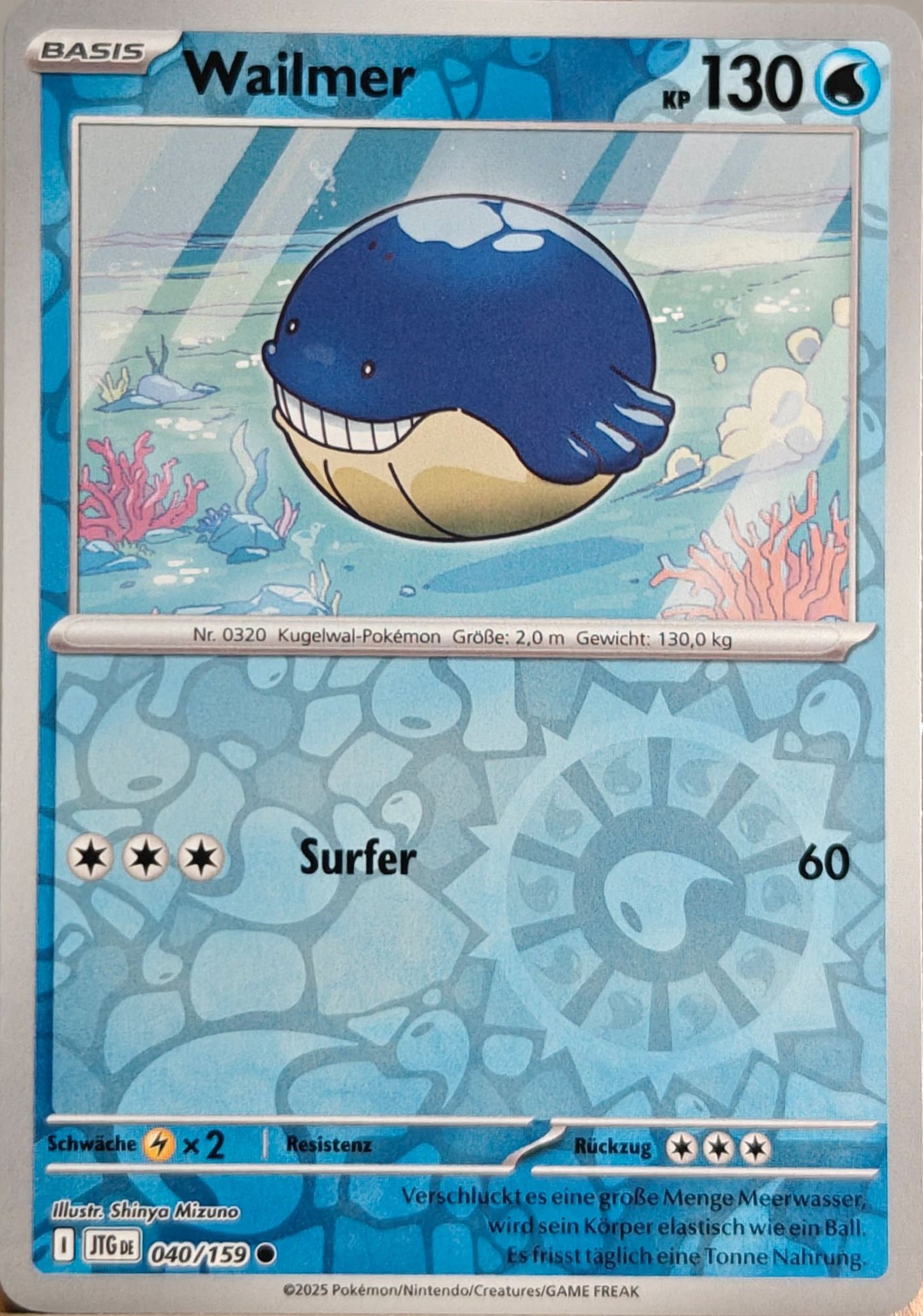 Wailmer - JTG 040/159 - Reverse Holo - Common DE