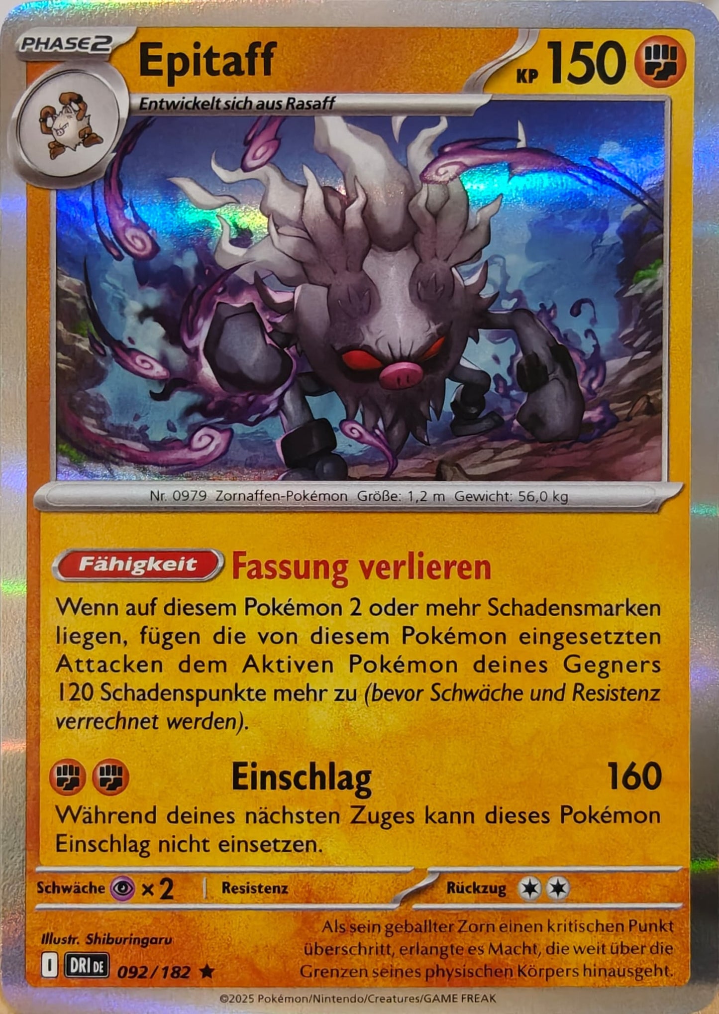 Epitaff - DRI 092/182 - Holo - Rare DE