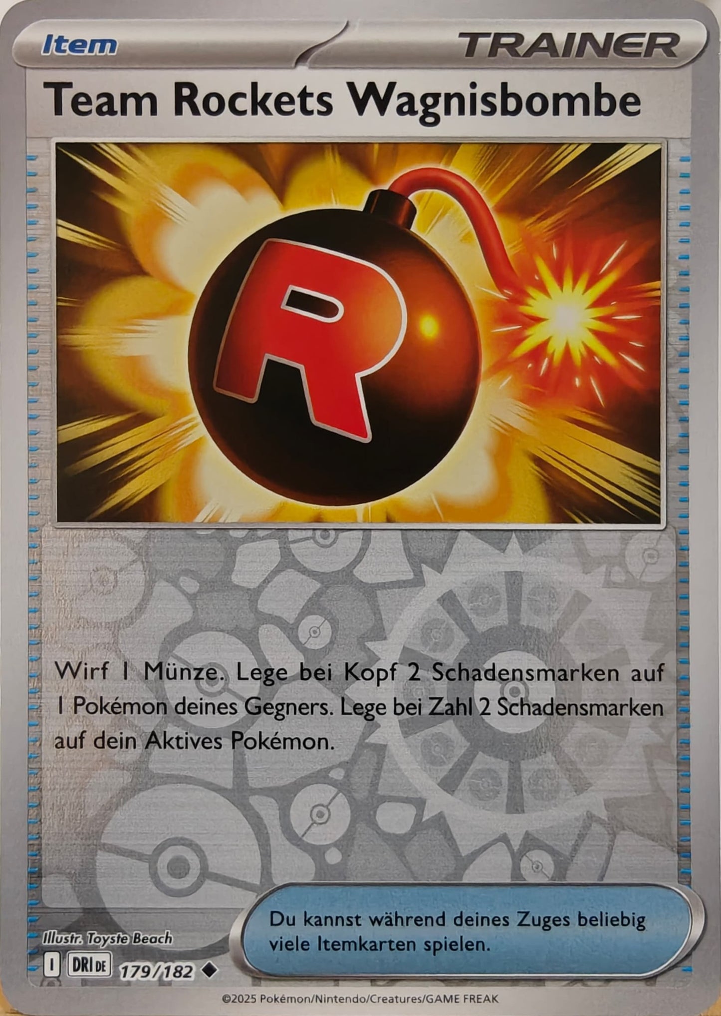 Team Rockets Wagnisbombe - DRI 179/182 - Reverse Holo - Uncommon DE