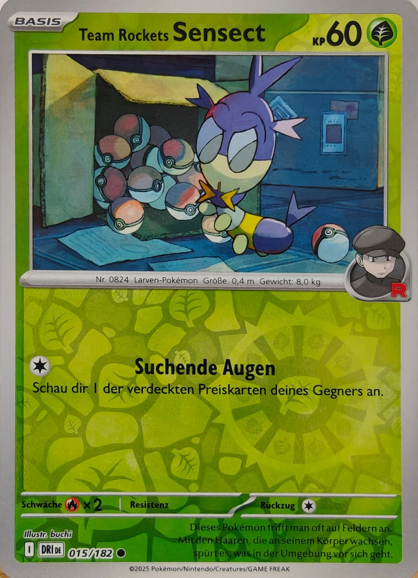 Team Rockets Sensect - DRI 015/182 - Reverse Holo - Common DE