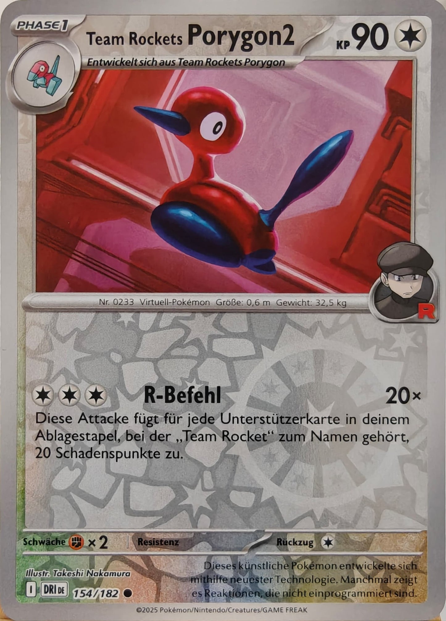 Team Rockets Porygon2 - DRI 154/182 - Reverse Holo - Common DE
