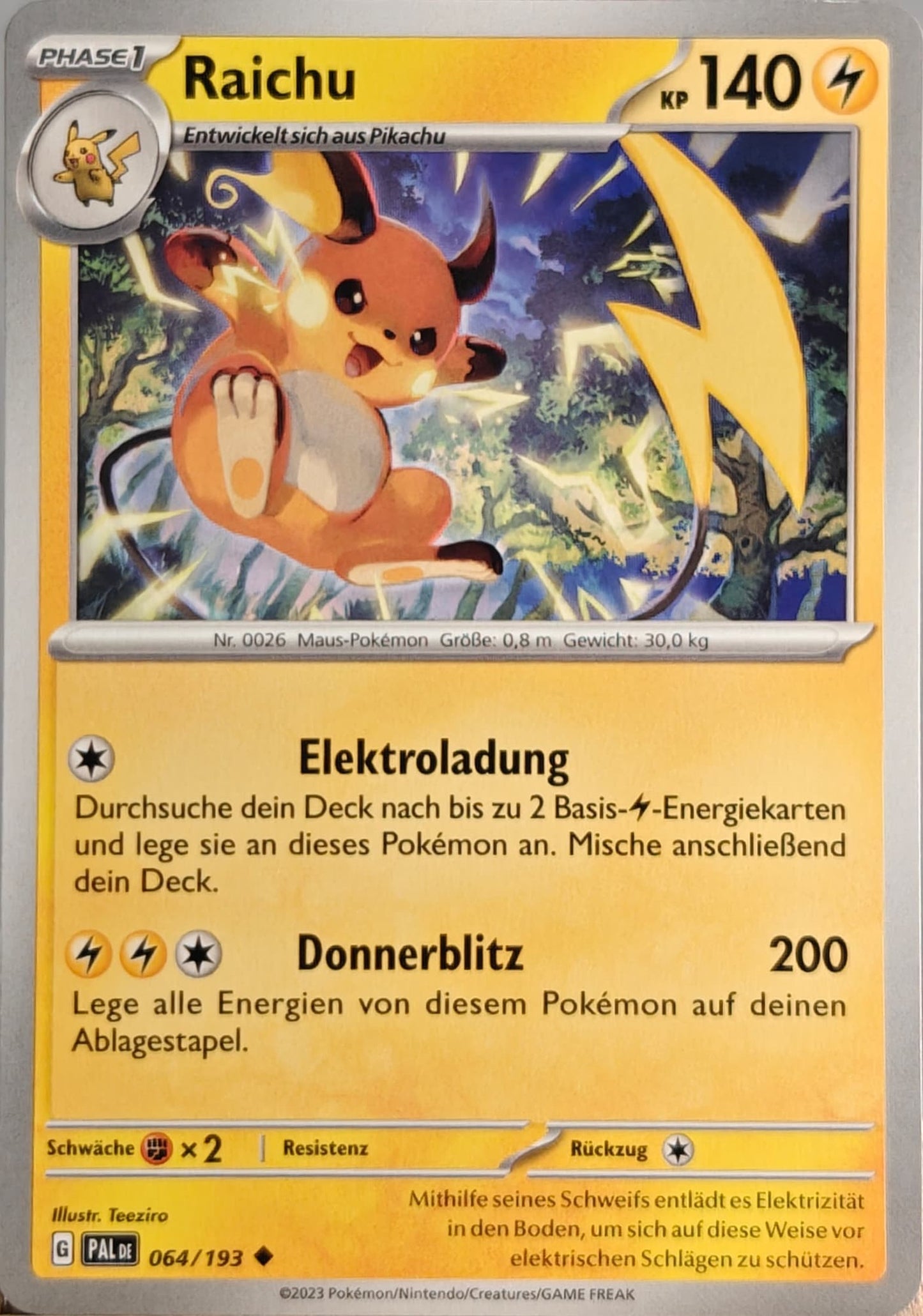 Raichu - PAL 064/193 - Normal - Uncommon DE