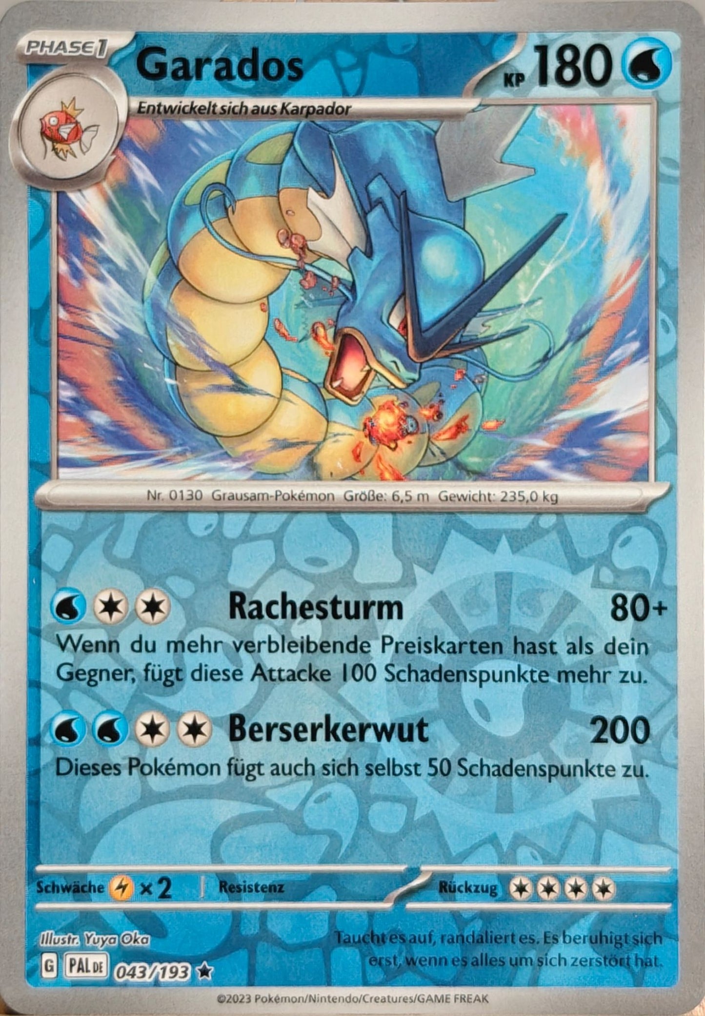 Garados - PAL 043/193 - Reverse Holo - Rare DE