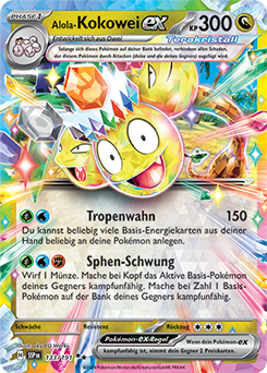 Alola-Kokowei EX - SSP 133/191 - Holo - Double Rare DE