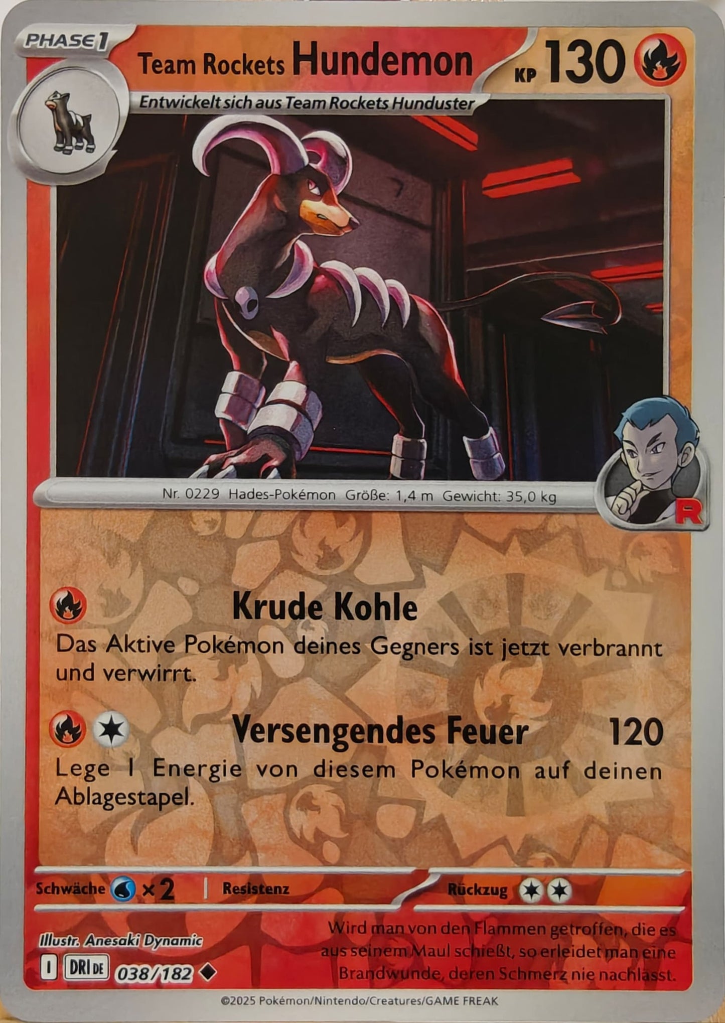 Team Rockets Hundemon - DRI 038/182 - Reverse Holo - Uncommon DE