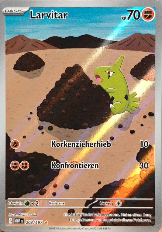 Larvitar - OBF 203/197 - Holo - Ilustration Rare DE