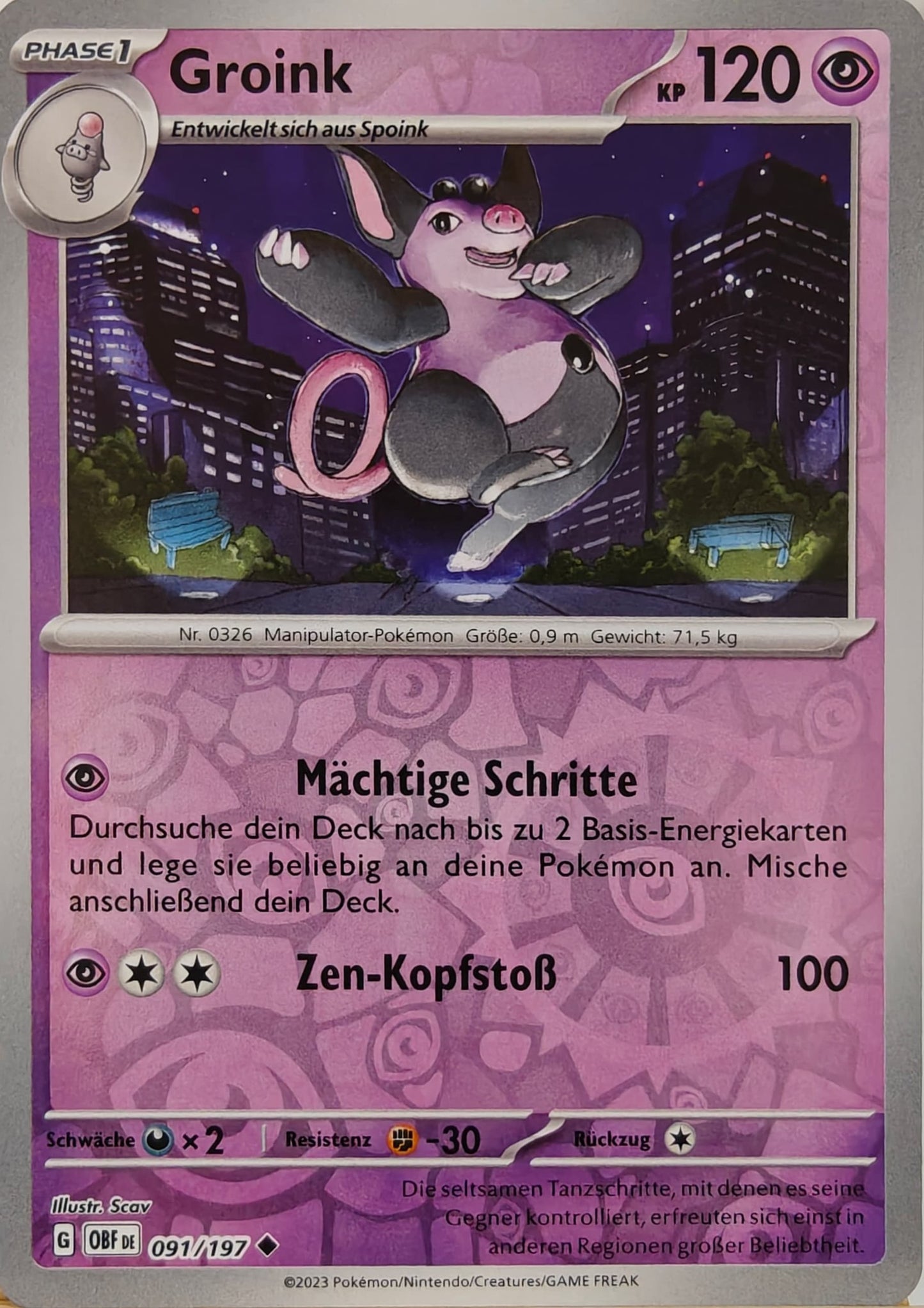 Groink - OBF 091/197 - Reverse Holo - Uncommon DE