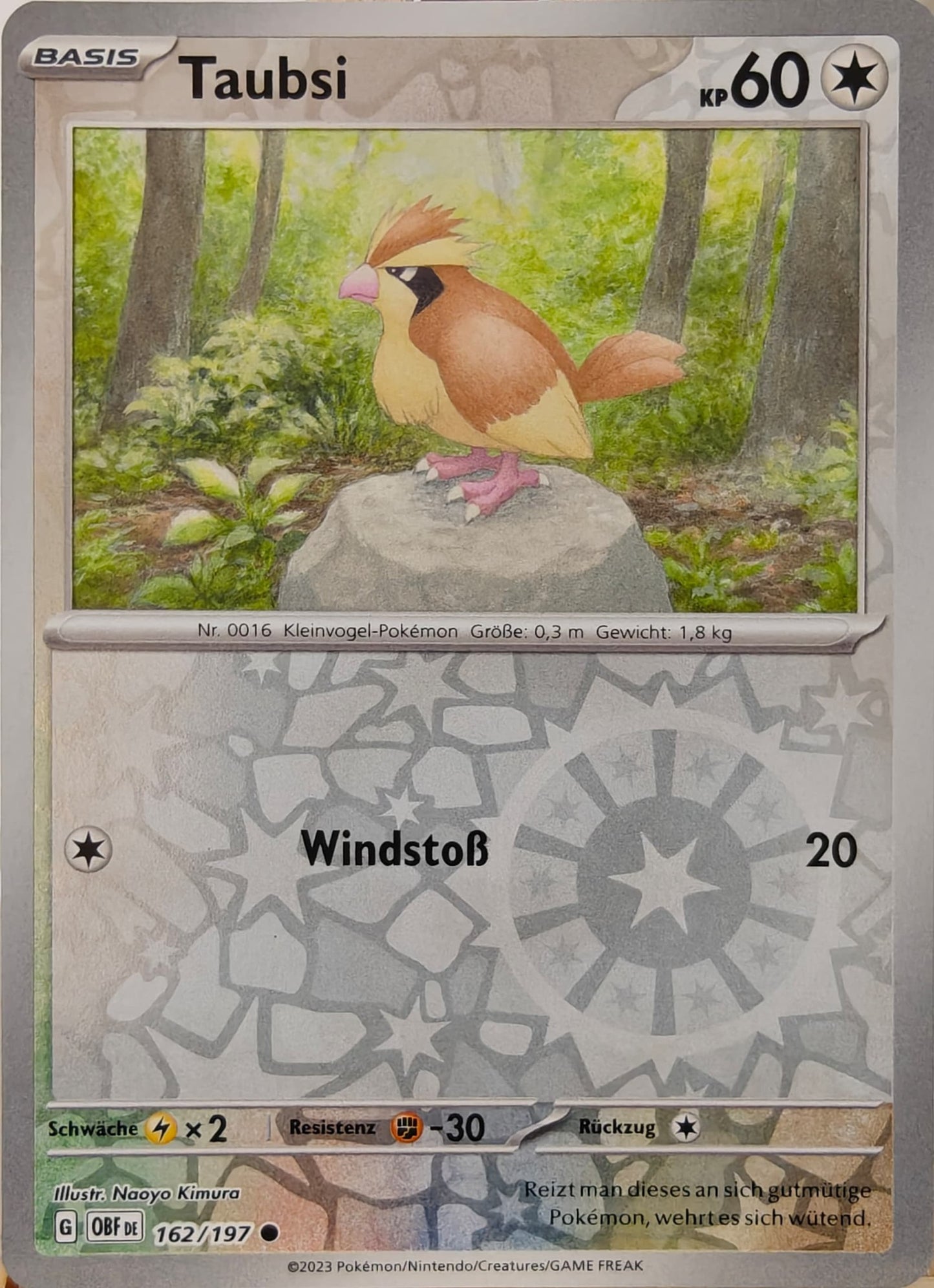 Taubsi - OBF 162/197 - Reverse Holo - Common DE