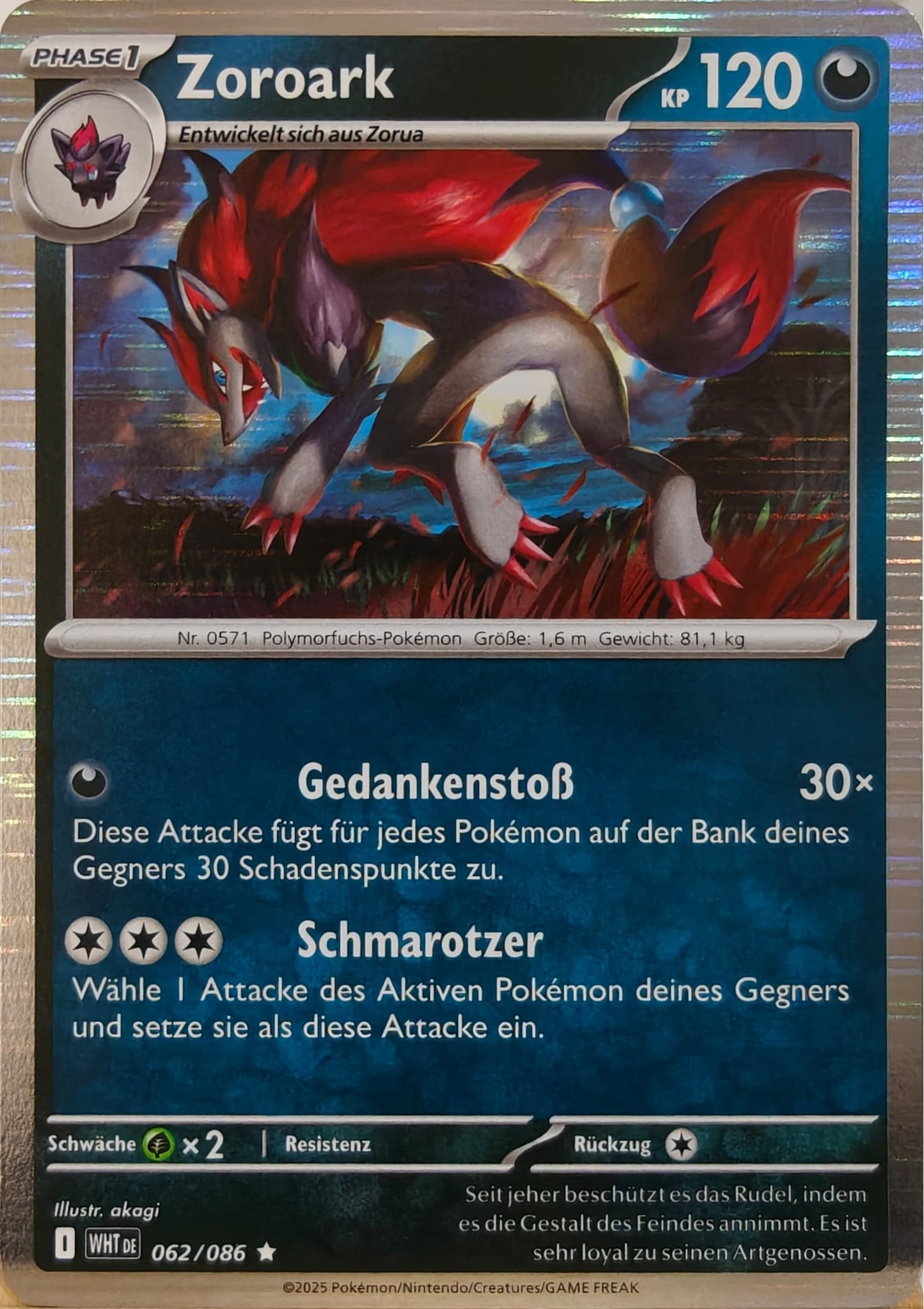 Zoroark - WHT 062/086 - Holo - Rare DE