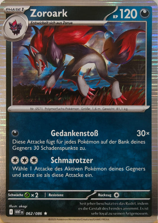 Zoroark - WHT 062/086 - Holo - Rare DE