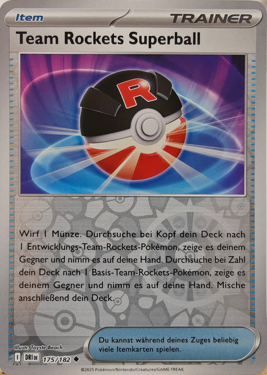 Team Rockets Superball - DRI 175/182 - Reverse Holo - Uncommon DE