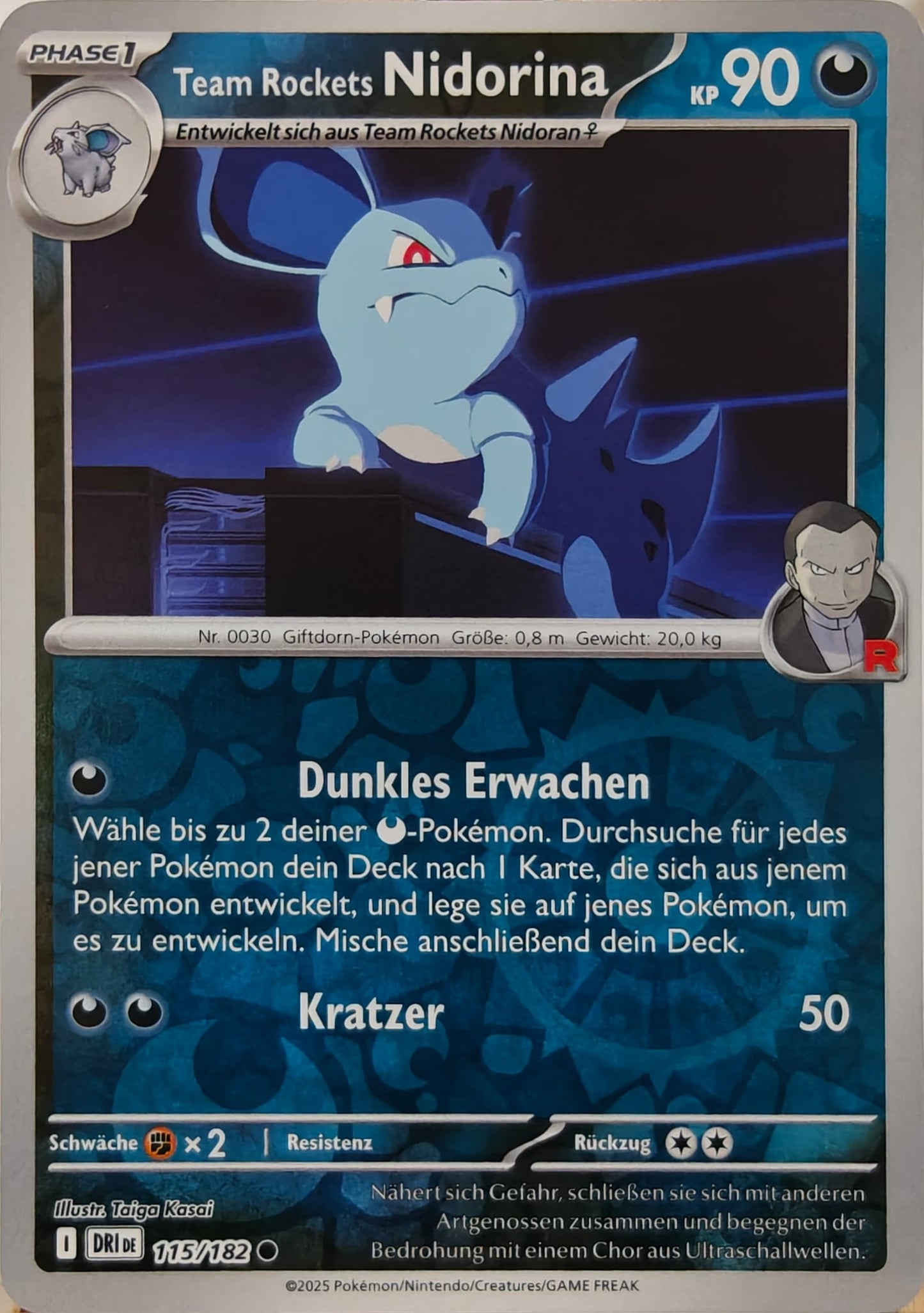 Team Rockets Nidorina - DRI 115/182 - Reverse Holo - Common DE