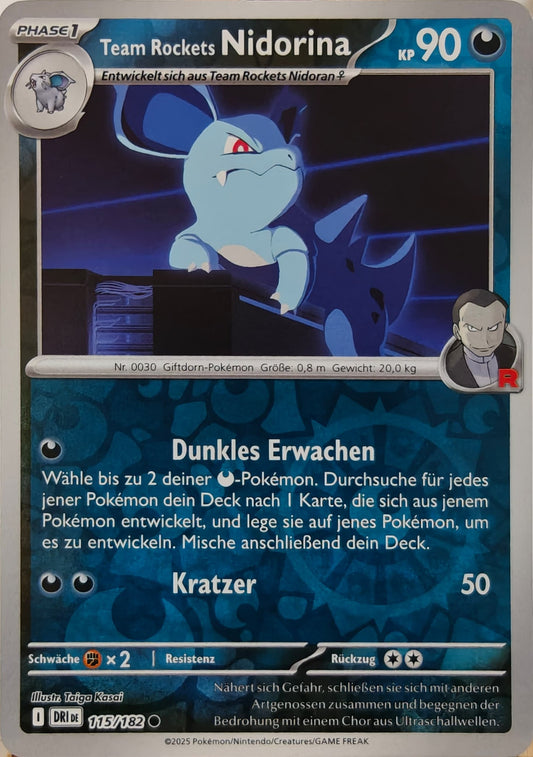 Team Rockets Nidorina - DRI 115/182 - Reverse Holo - Common DE