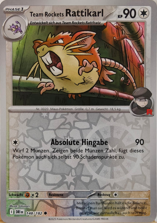 Team Rockets Rattikarl - DRI 148/182 - Reverse Holo - Common DE