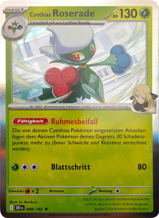 Cynthias Roserade - DRI 008/182 - Holo - Rare DE