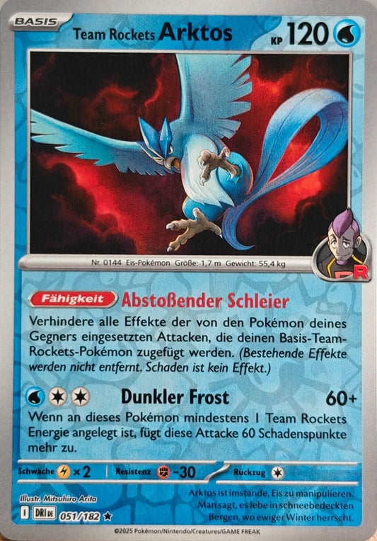 Team Rockets Arktos - DRI 051/182 - Reverse Holo - Rare DE